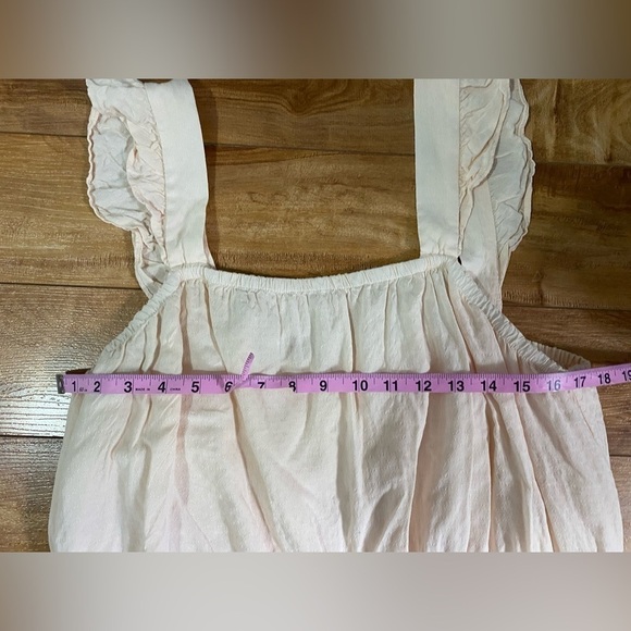 LC Lauren Conrad Plus Size Tiered Pinafore Zigzag Light Peach Dress Size XXL - Picture 6 of 12